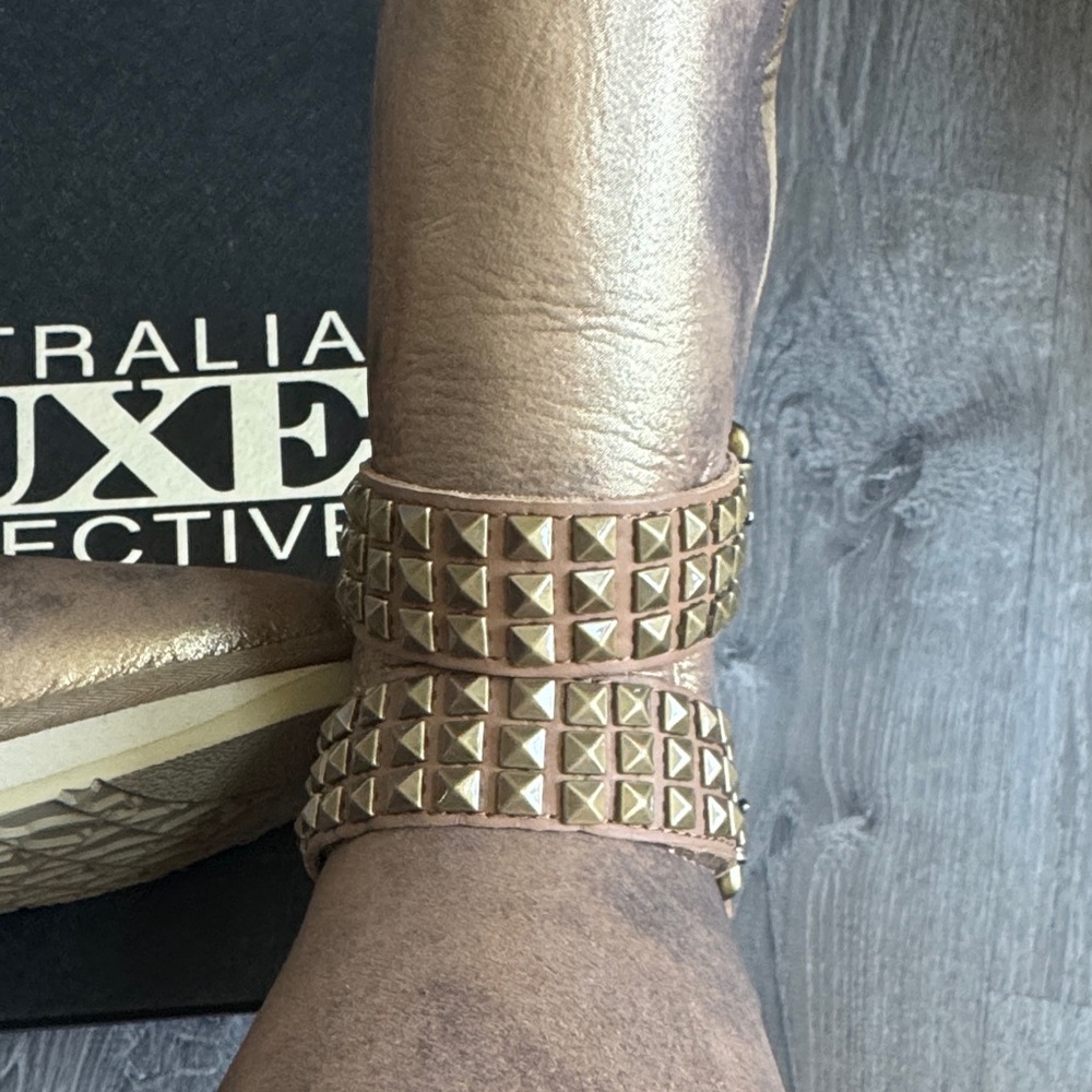Australia Luxe Collective Gold Ankle Boots - Picture 4 of 13
